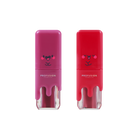 Profusion Cosmetics fruity tea lip tins featuring lychee and grapefruit flavors with colorful packaging and tea-inspired designs.