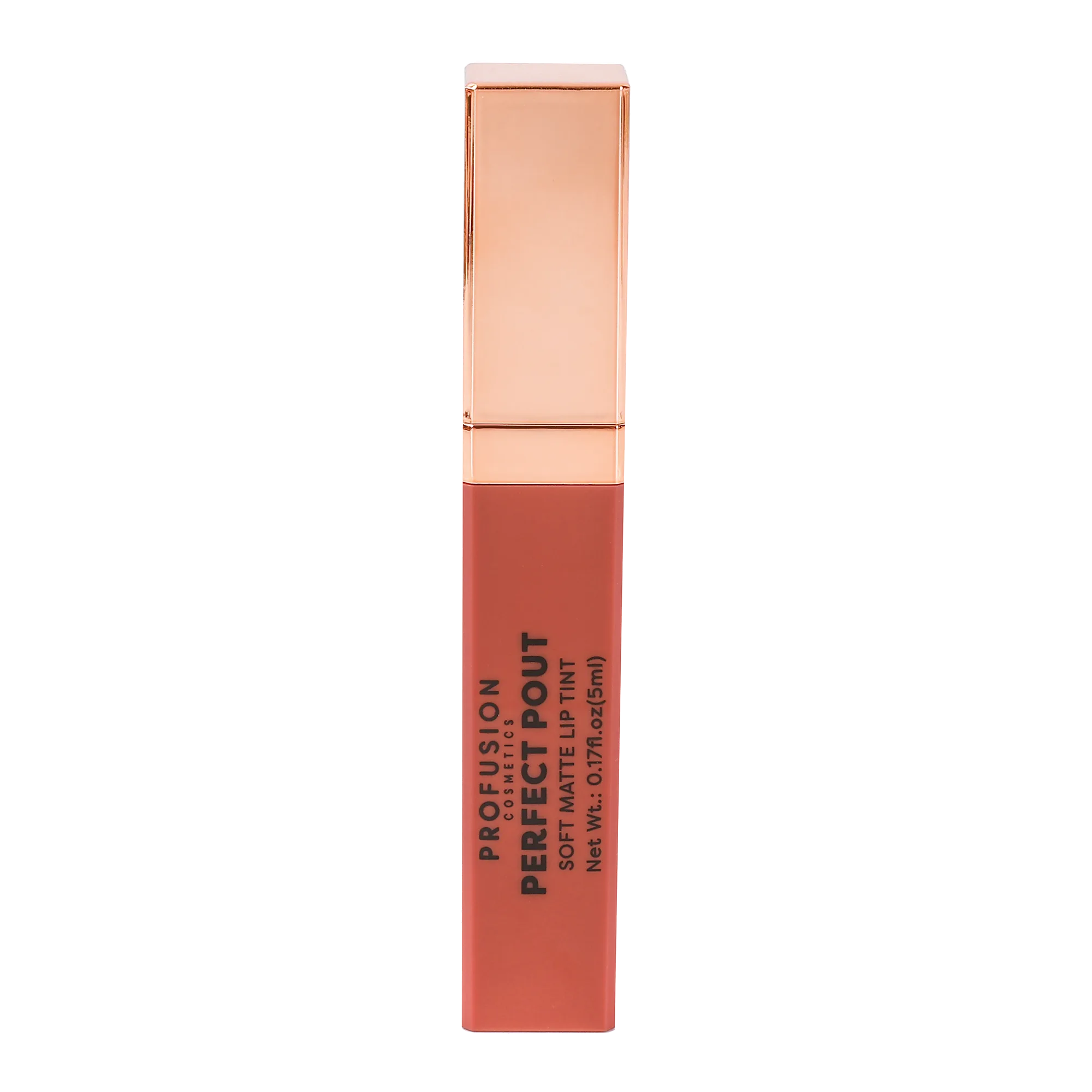 Soft matte lip tint by Profusion Cosmetics on lips, showcasing a smooth, even application with a natural, understated finish.