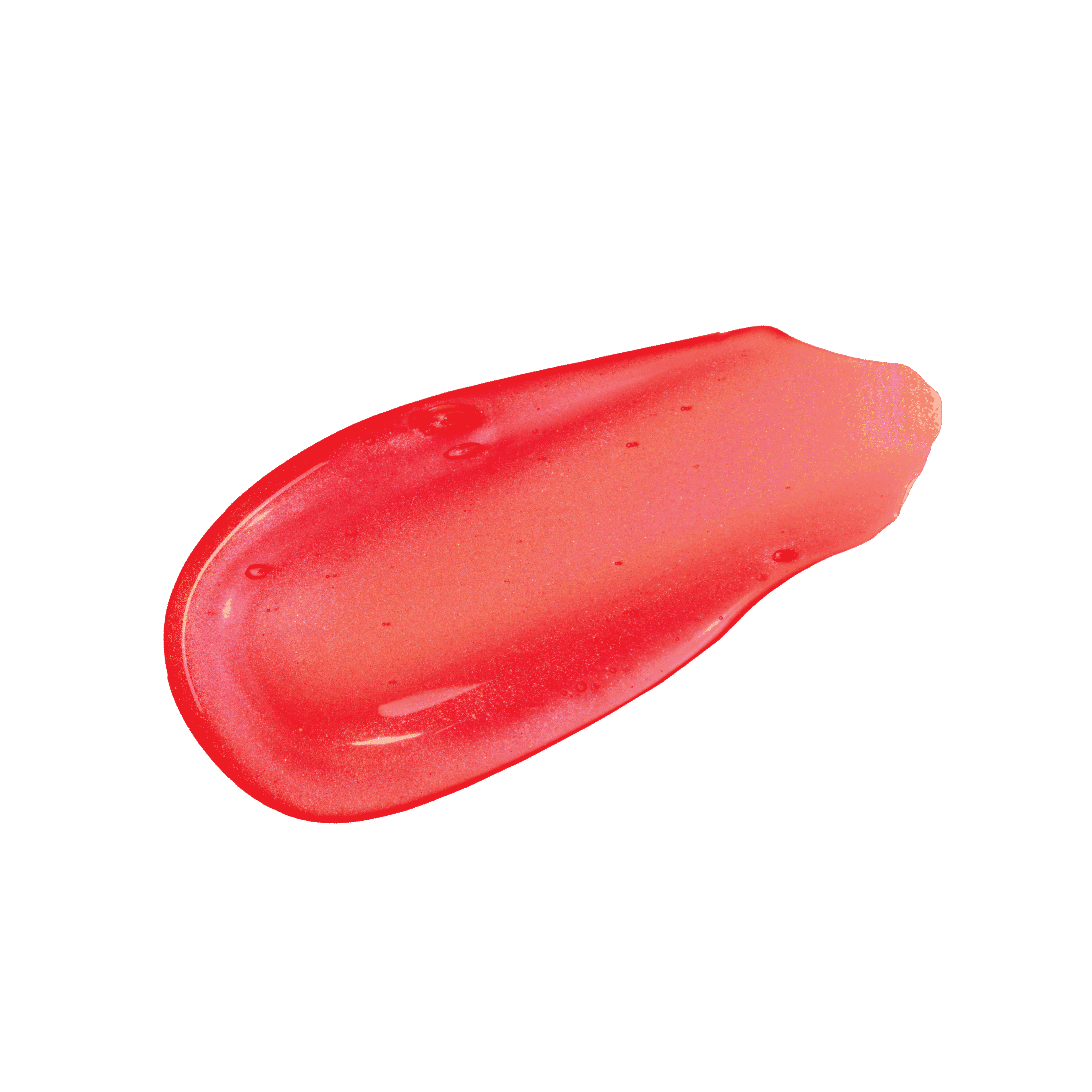 Profusion Cosmetics Jelly Drop Lip and Cheek Stain in Coral Crush, showing the lip and cheek tint on a model's lips and cheeks.