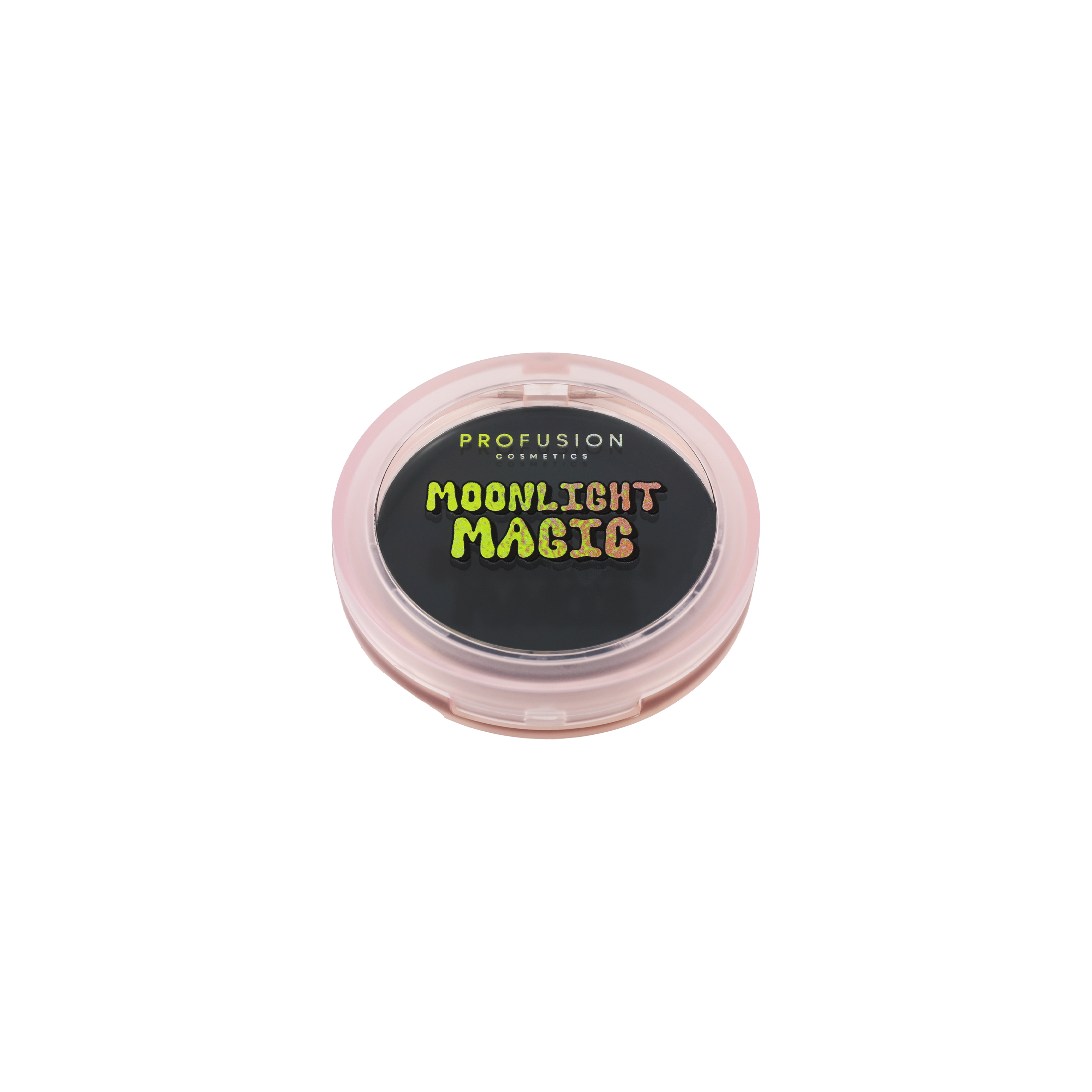 Profusion Cosmetics Monster Bash Moonlight Magic PH color-changing lip balm showing vibrant, shimmering lips with a magical glow.