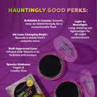 Profusion Cosmetics Monster Bash Moonlight Magic PH color-changing lip balm showing vibrant, shimmering lips with a magical glow effect.