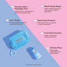 Profusion Cosmetics Peanuts 75th Linus’s Cozy Tint lip balm with color-changing formula in a security blanket pouch.