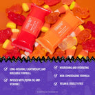 Profusion Cosmetics Candy Crush Lip Oil Set featuring Peanuts Halloween themed lip oils, colorful packaging, and fun character designs.