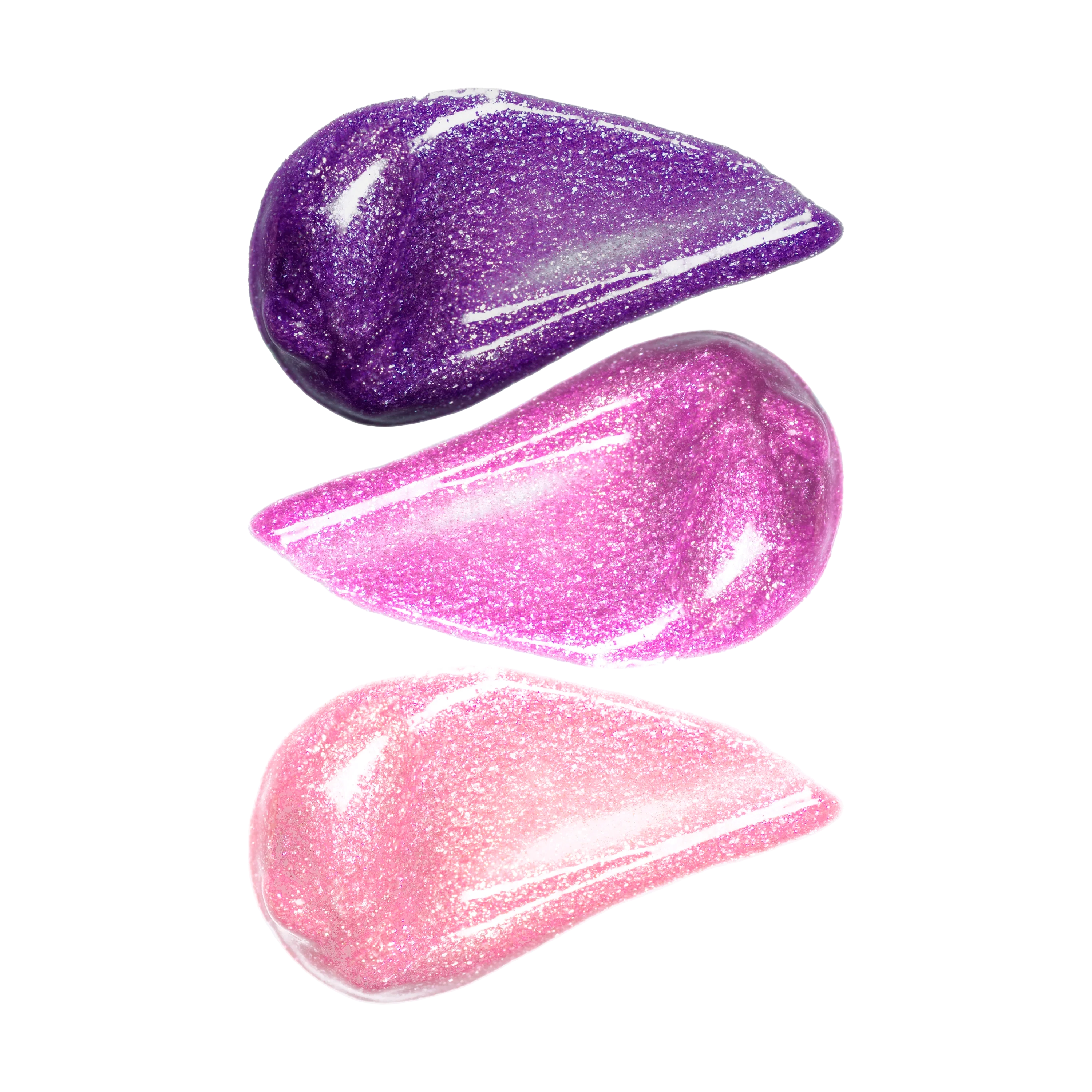 Profusion Cosmetics Sea Witch 3 PC Shimmer Lip Gloss set showing three shimmering lip glosses on lips.