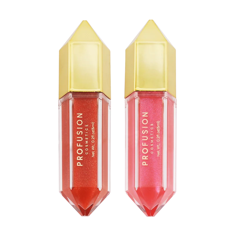 Profusion Cosmetics Superbloom Lip Bouquet nourishing lip gloss applied on lips with a glossy finish.