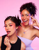 Profusion Cosmetics The Ghost N Mr. Mischief nourishing plumping lip oil set with natural lips and glossy finish.