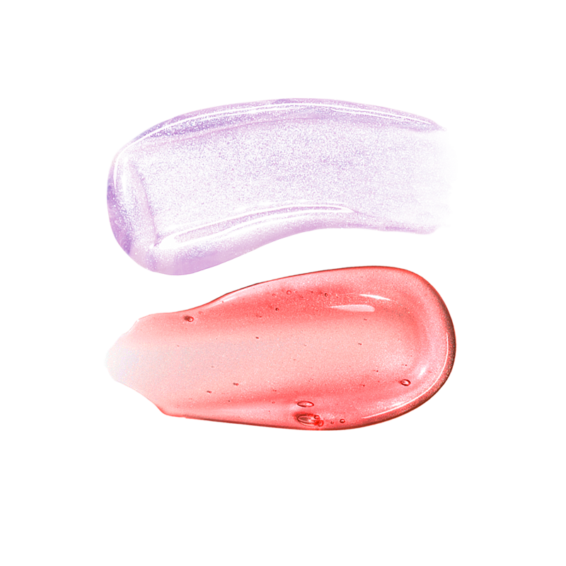 Profusion Cosmetics The Ghost N Mr. Mischief nourishing plumping lip oil set with lips and lip oil bottles on a white background