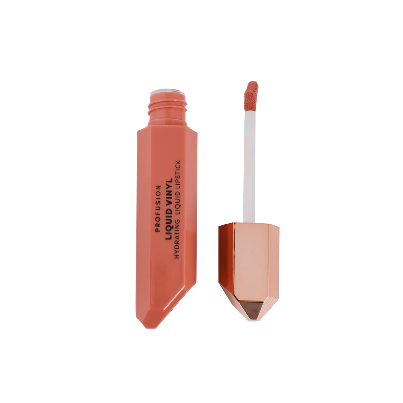 Profusion Cosmetics Hydrating Liquid Lip Gloss on lips, showcasing a glossy, smooth finish and vibrant color.