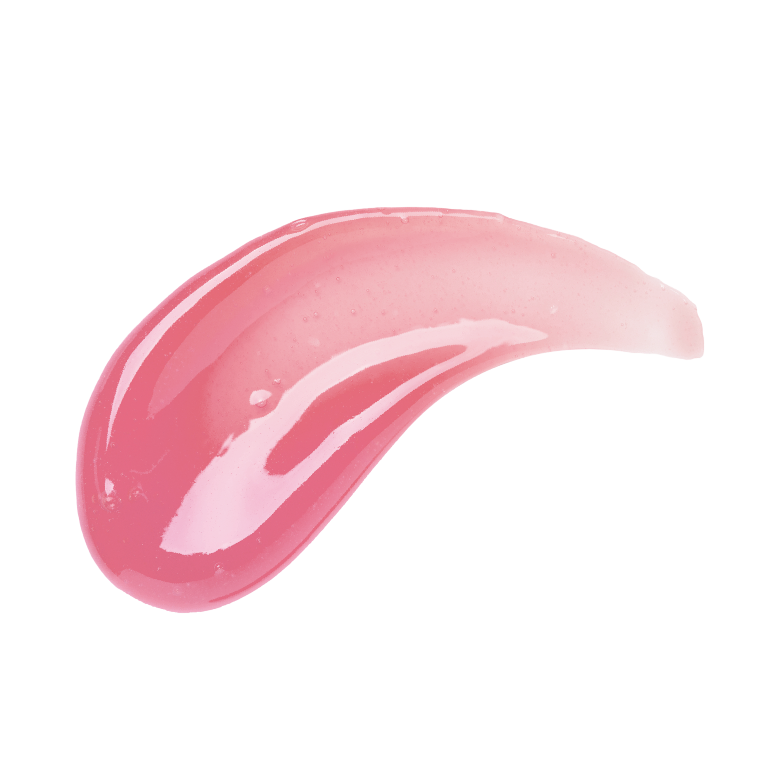 Profusion Cosmetics Glowy Jelly Gloss on lips, nourishing pink jelly lip gloss with a glossy finish and subtle shine.