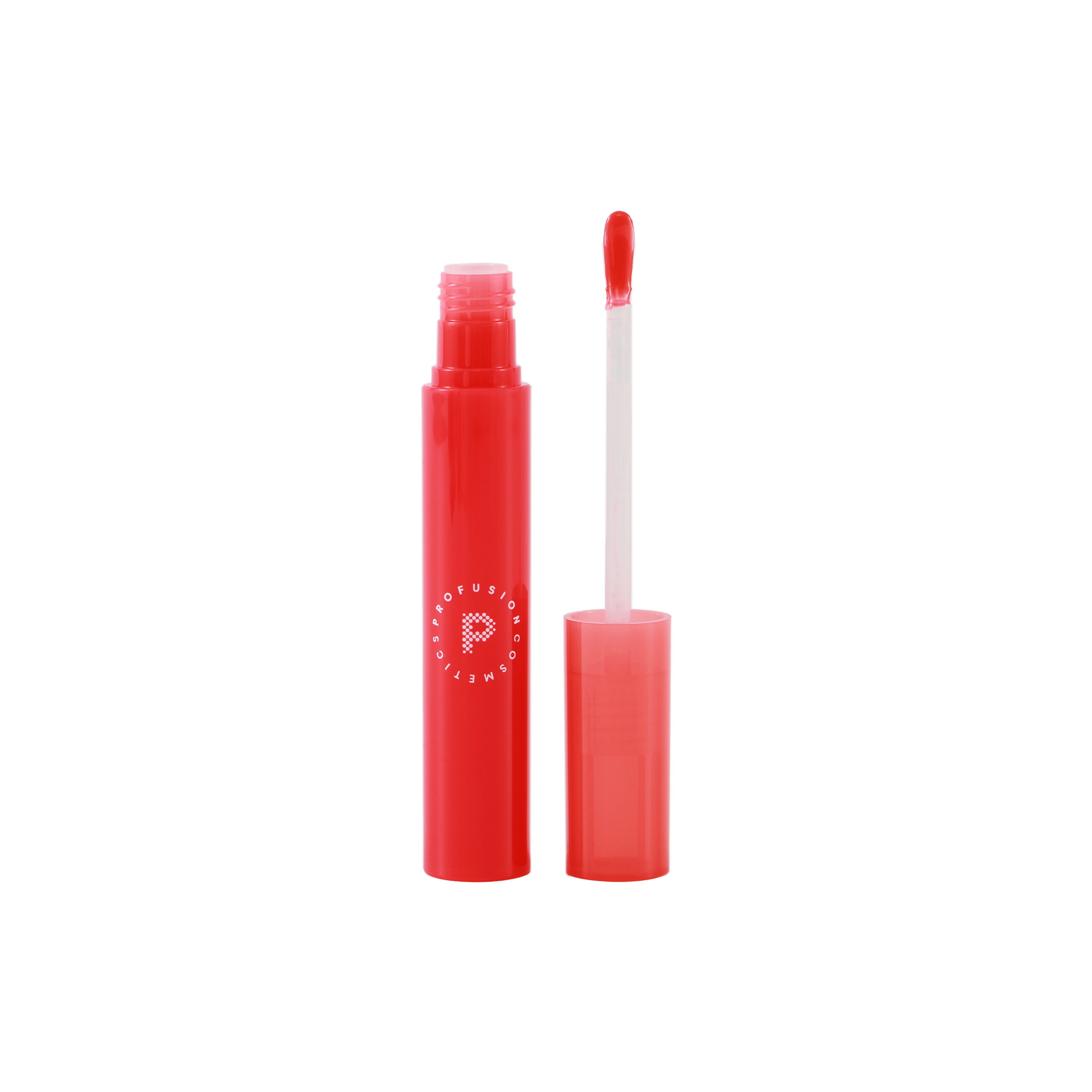 Profusion Cosmetics Glowy Jelly Gloss on lips with a shiny, nourishing guava-flavored jelly finish.