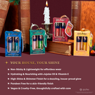 Profusion Cosmetics Harry Potter Holiday Gryffindor, Slytherin, Hufflepuff, Ravenclaw lip duo set with four colorful lip shades.
