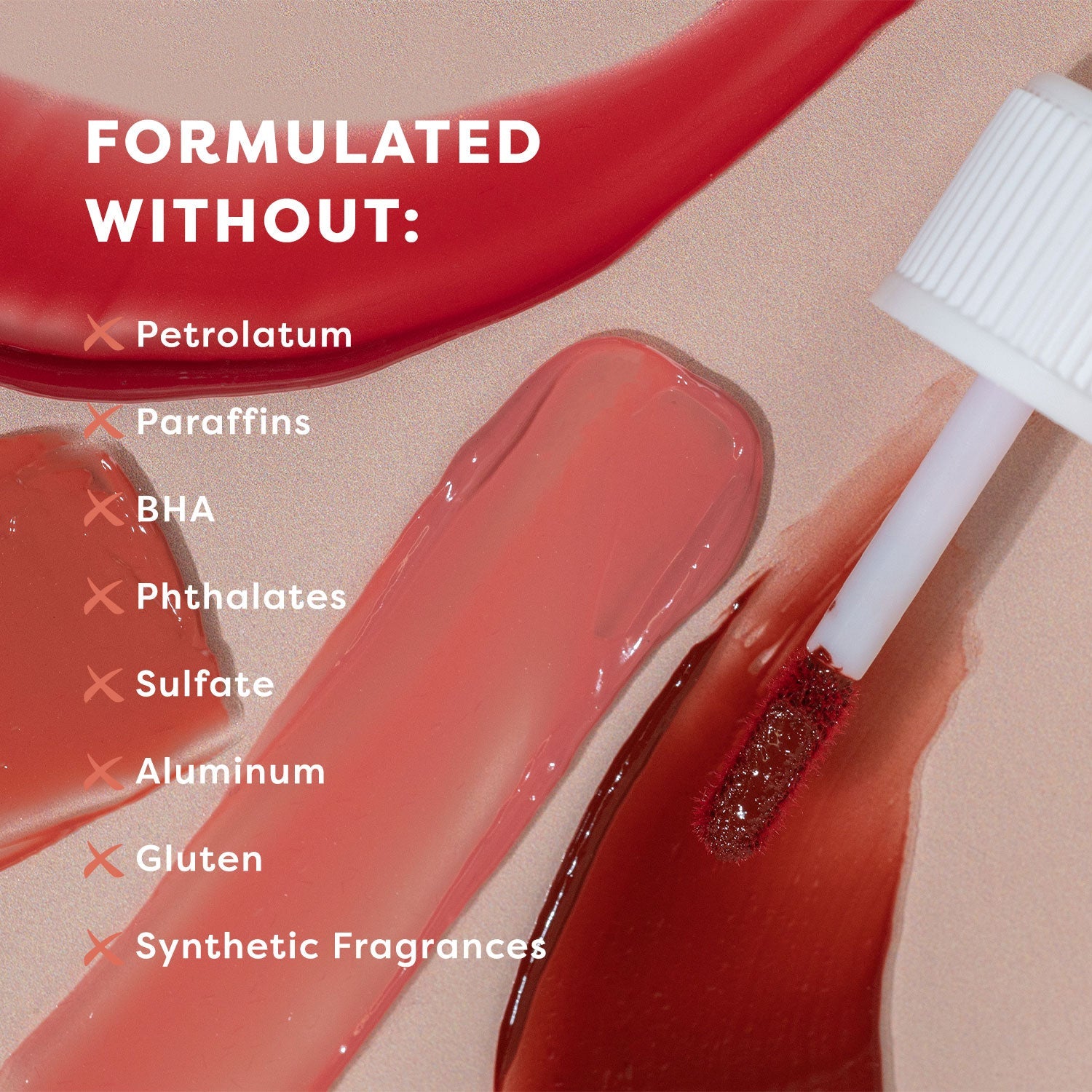Profusion Cosmetics Lip Glaze Hydrating Lip Stain applied on lips with a glossy finish, showcasing its natural color and shine.