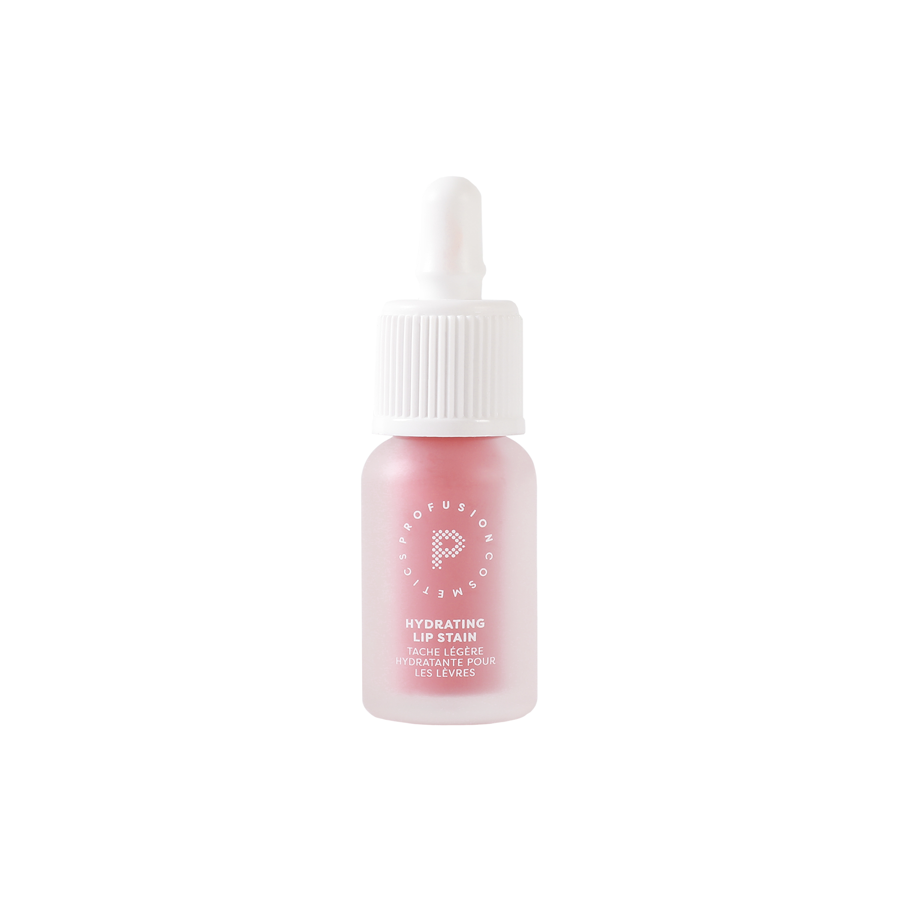 Profusion Cosmetics Lip Glaze Hydrating Lip Stain on lips with a glossy maple color finish.