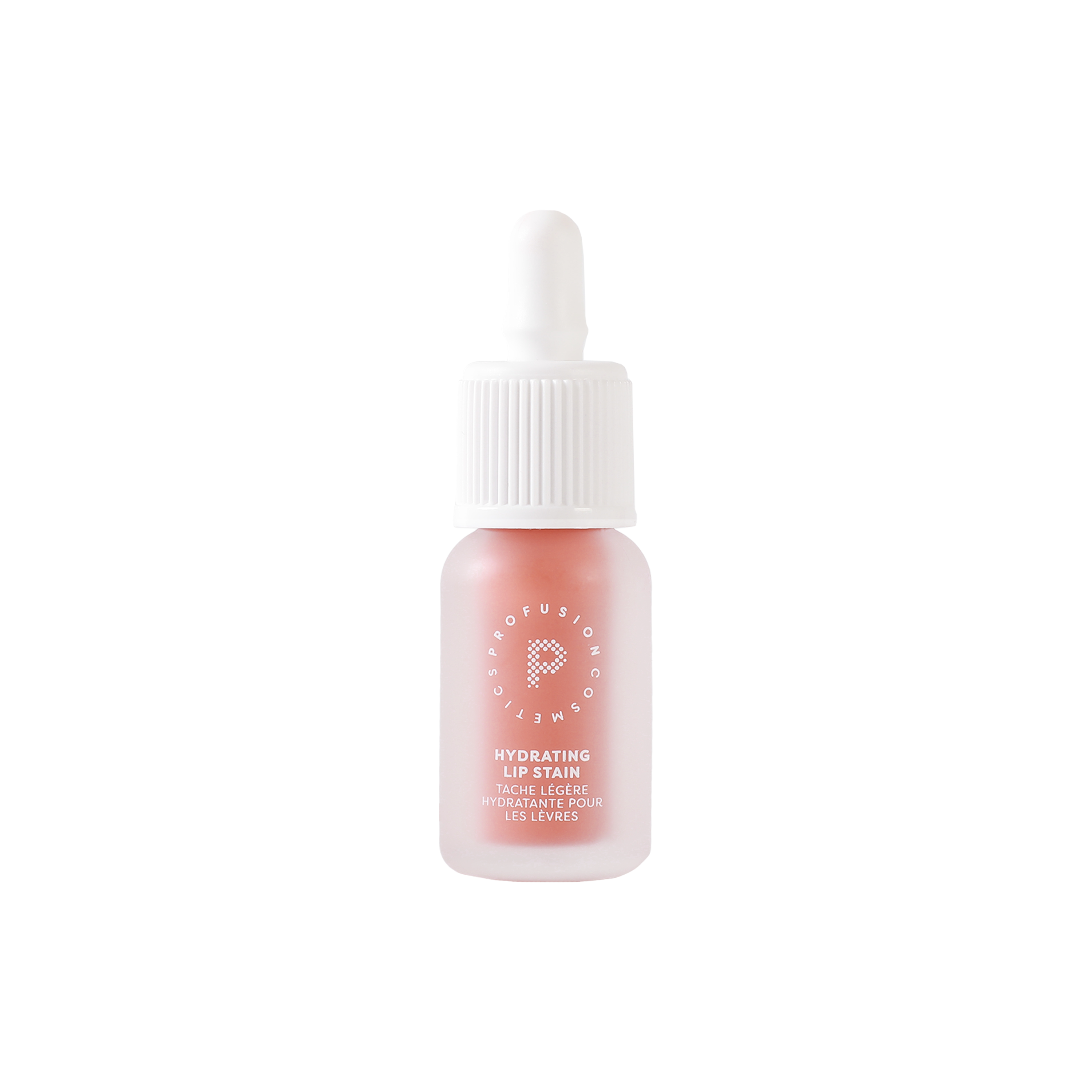 Profusion Cosmetics Lip Glaze Hydrating Lip Stain on lips with a glossy, maple-toned finish in natural lighting.