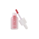 Profusion Cosmetics Lip Glaze Hydrating Lip Stain applied on lips, featuring a glossy, smooth finish with a natural pink tint.
