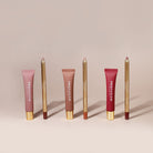 Profusion Cosmetics Pumpkin Spice Cashmere Lips lip liner and balm duo, featuring warm, cozy fall-inspired shades on lips.