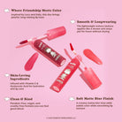 Profusion Cosmetics Peanuts 75th Blur Water Lip Tint on lips, showcasing a smooth, glossy pink lip color.