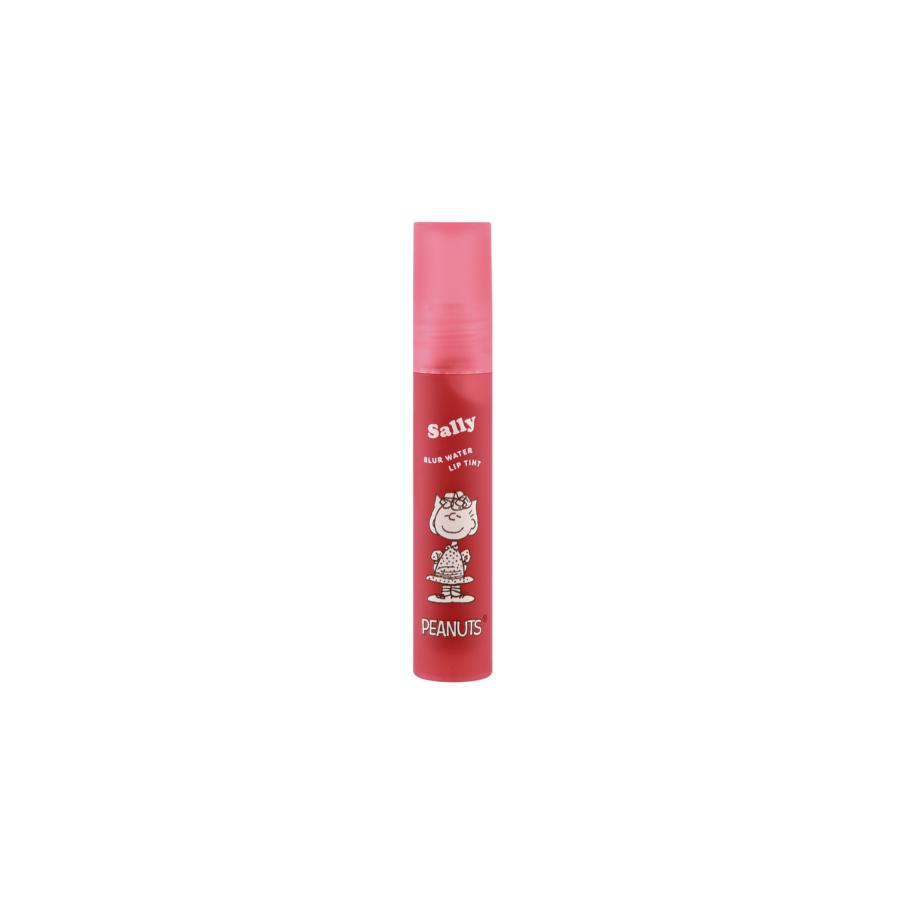Profusion Cosmetics Peanuts 75th Blur Water Lip Tint on lips, showcasing a natural, glossy lip color with a smooth finish.
