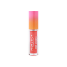 Profusion Cosmetics Stay Hydrating Nourishing Lip Oil applied on lips, showcasing its glossy, smooth finish and moisturizing effects.