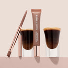 Profusion Cosmetics Lip Treat Duo with soft matte lip liner and nourishing glowy lip balm, featuring a cappuccino kiss shade.
