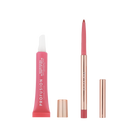 Profusion Cosmetics Lip Treat Duo with soft matte lip liner and nourishing glowy lip balm in natural shades.