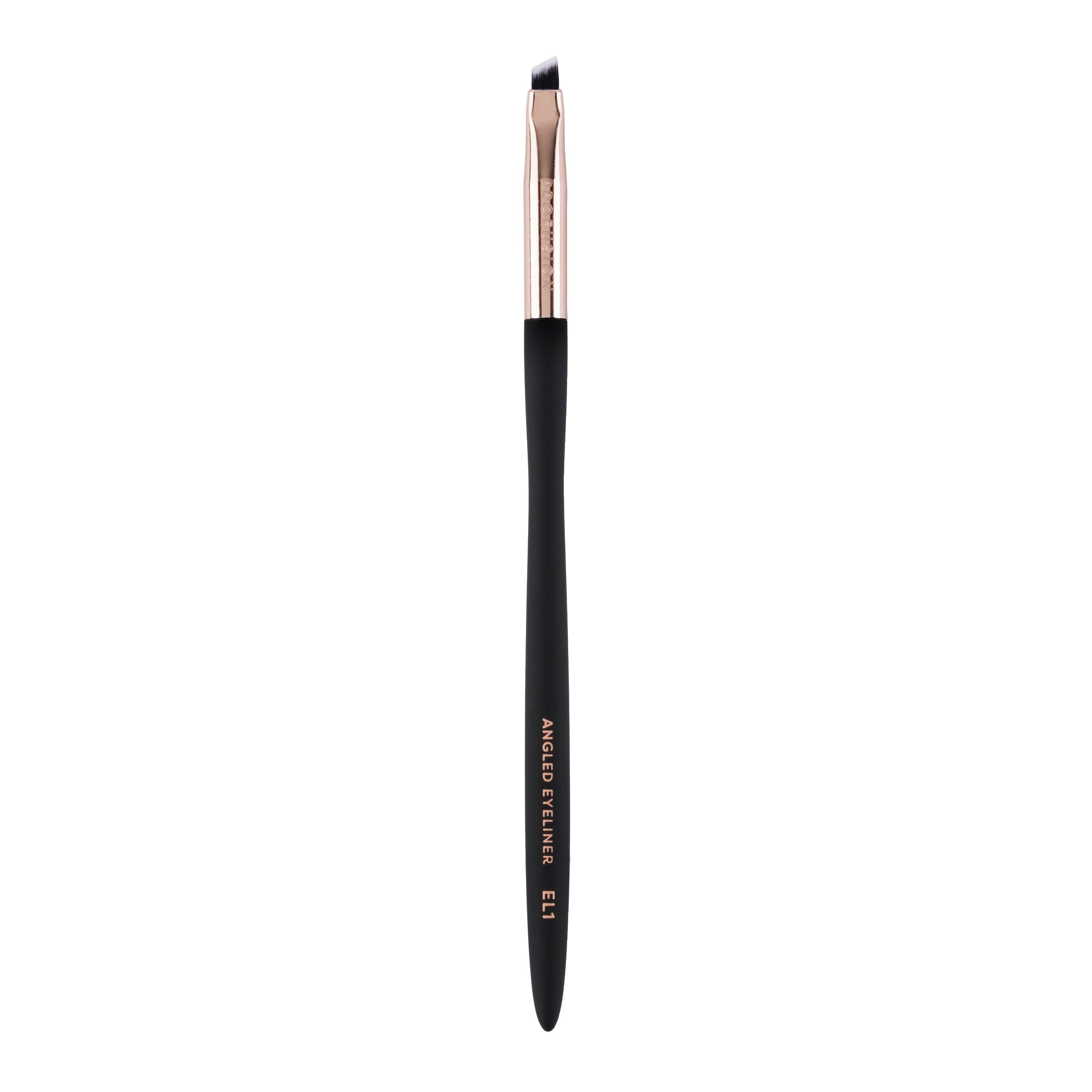 Profusion Cosmetics Artistry Series angled eyeliner brush for precise makeup application, with a sleek handle and soft bristles.