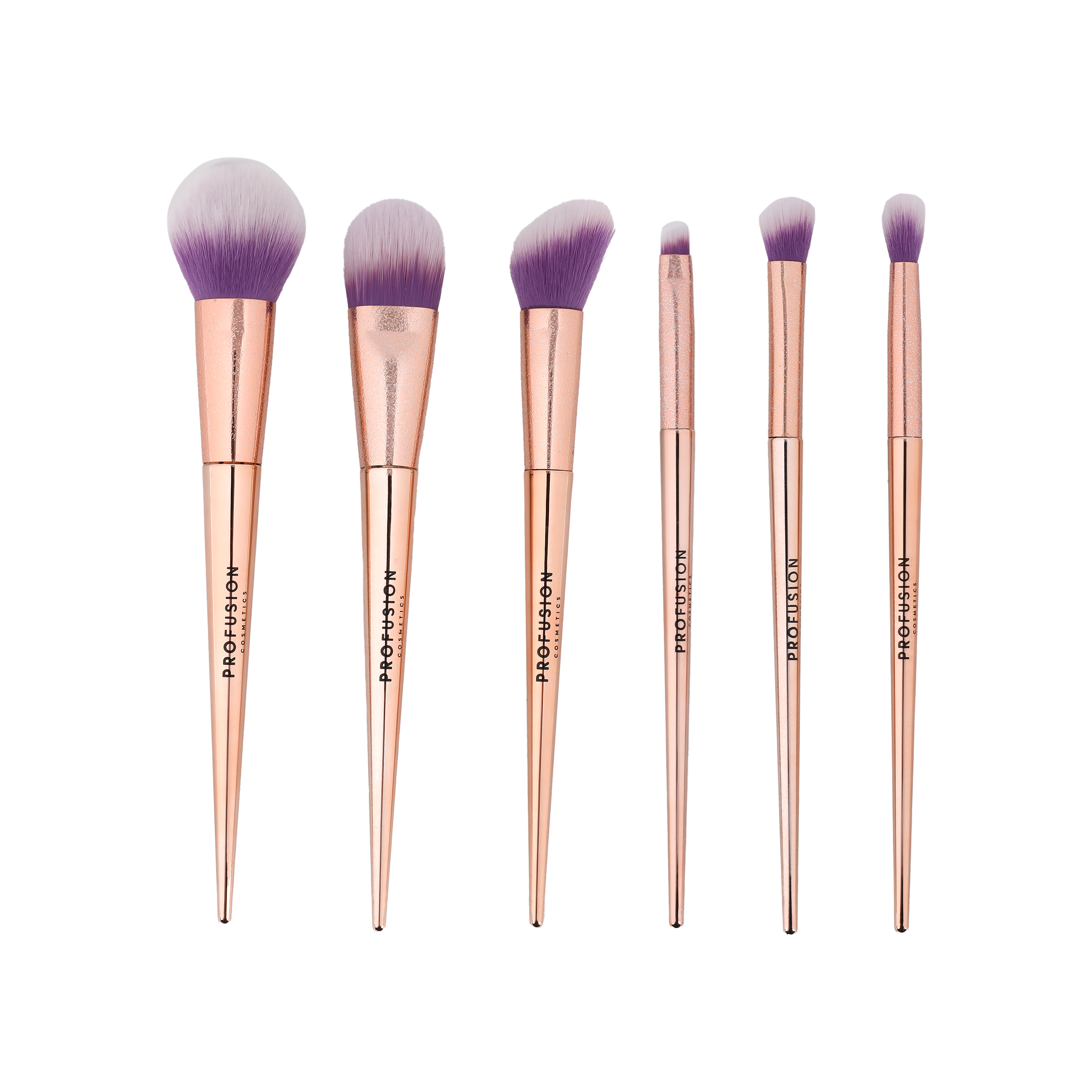 Profusion Cosmetics Brush Crush 8-piece makeup brush and sponge set with various brushes for flawless makeup application.