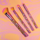 Profusion Cosmetics Feel the Beat 4-piece face and eye makeup brush set, featuring soft brushes for blending and precise application.