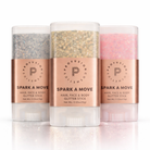 Profusion Cosmetics Spark-A-Move Face and Body Glitter Stick with shimmering silver glitter for face and body glam.