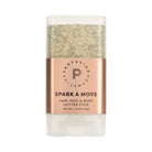 Profusion Cosmetics Spark-A-Move face and body glitter stick with shimmering moonwalk shade, showcasing its compact design and glitter texture.