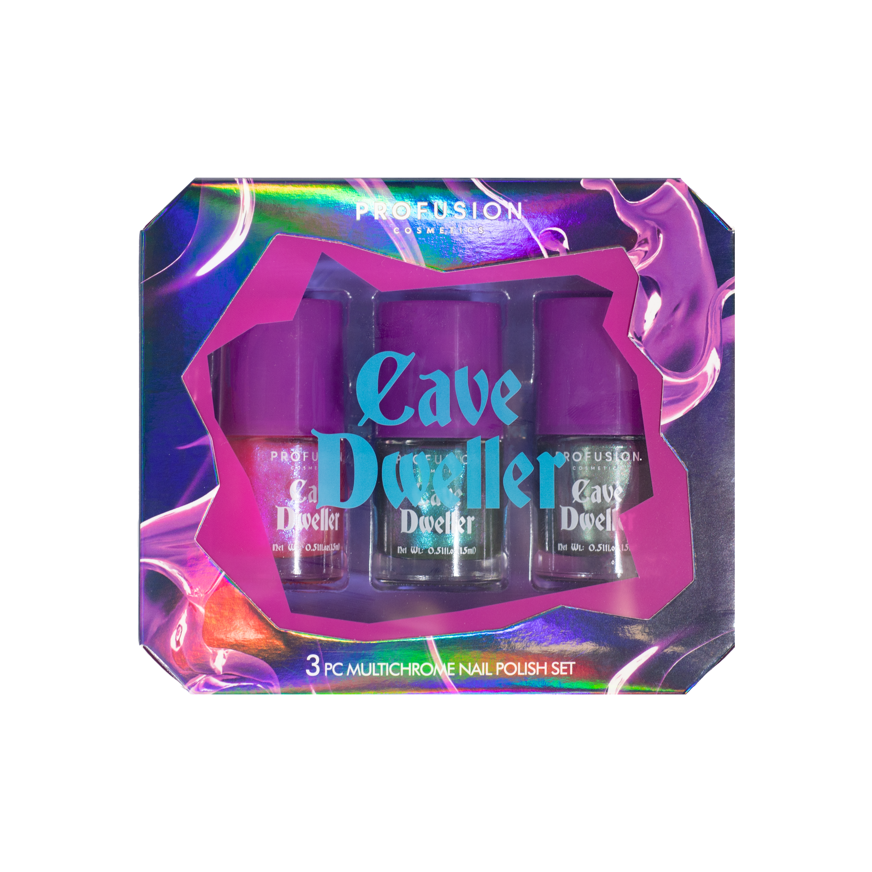 Profusion Cosmetics Sea Witch Nail Polish Set featuring multiple colorful nail polishes in a decorative packaging.