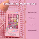 Set of press-on nails from Profusion Cosmetics featuring a stylish "But, First" design for easy at-home manicures.