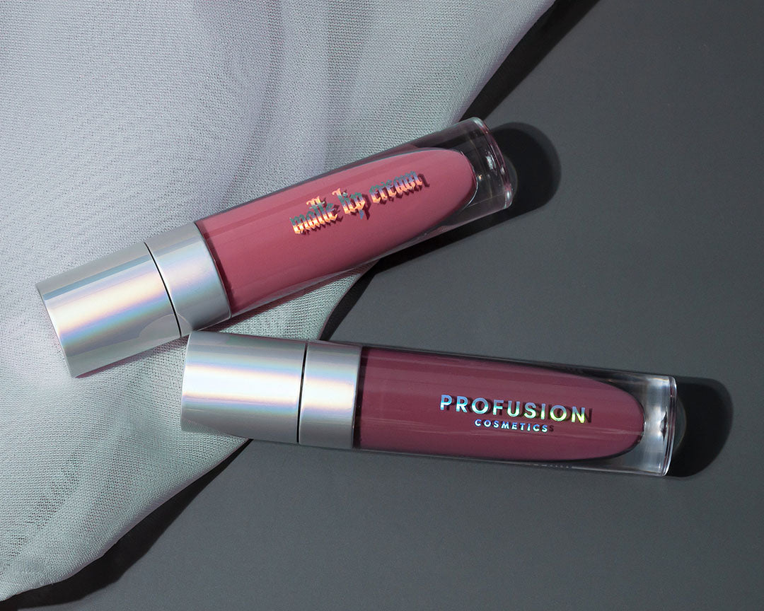 Profusion Cosmetics Enchanted Forest Magical Matte Lip Cream in rosy shade, featuring a smooth, velvety texture and elegant packaging.