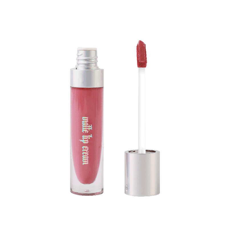 Profusion Cosmetics Enchanted Forest Magical Matte Lip Cream in rosy pink shade, displayed in a sleek tube with forest-themed packaging.