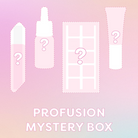 Profusion Cosmetics value kit mystery box featuring assorted beauty products in a colorful box, over $50 worth of surprises.