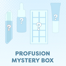 Profusion Cosmetics value mystery box kit with assorted makeup products, featuring a colorful assortment of beauty items.