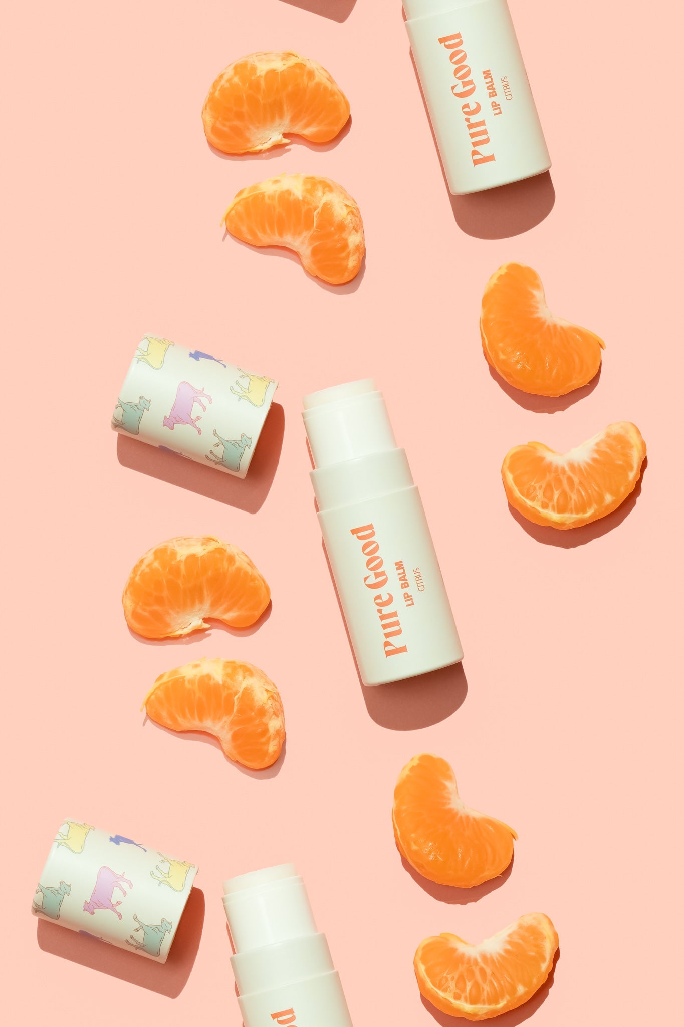 Pure Good LLC citrus tallow lip balm showing a natural lip balm stick with citrus scent packaging.