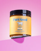 Whipped Cedarwood and Patchouli Tallow Balm by Pure Good LLC in a 4 oz jar, showcasing the firming and balancing skincare product.