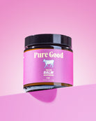 Whipped Tallow Balm by Pure Good LLC, 4 oz jar, ideal for sensitive skin of all ages, showing the creamy balm in a glass jar.