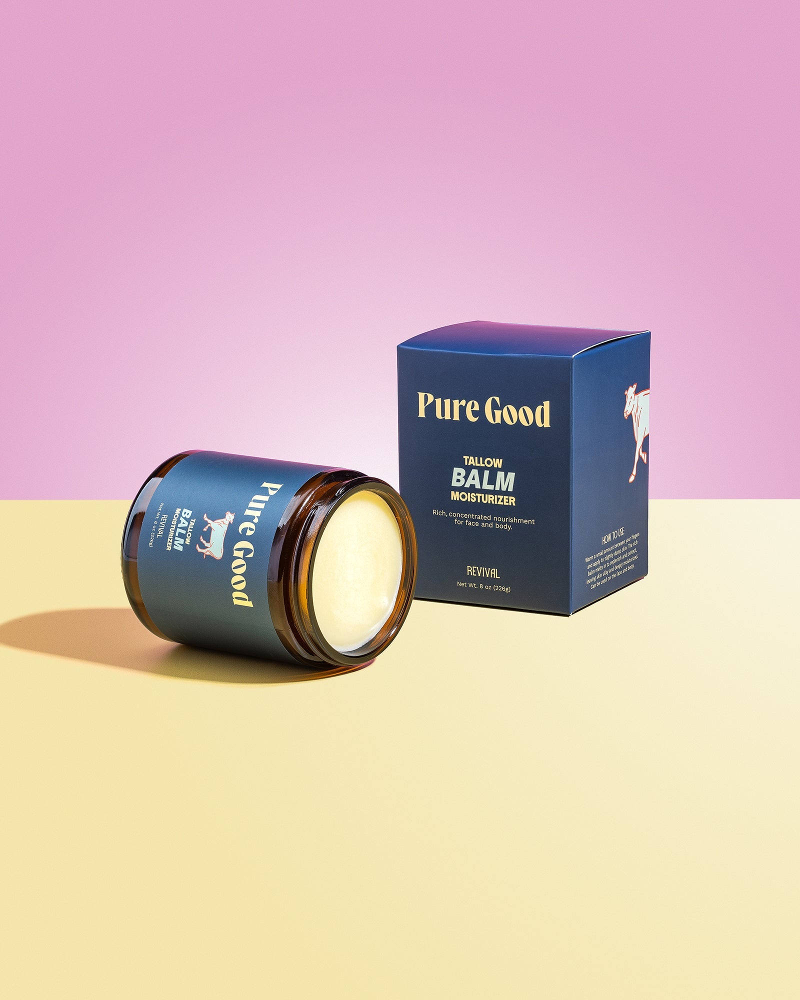 Whipped Tallow Balm by Pure Good LLC, 4 oz jar, with a natural, creamy texture for youthful-looking skin.