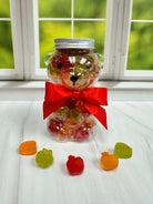 Spring Bear gummy candies from Pure Sugar Candy featuring a bear shape with apple and leaf-shaped gummies.