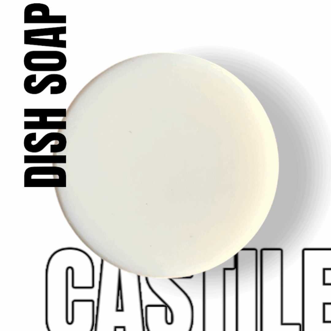 Refillism Castile Mini Refill orange solid dish soap for eco-friendly home cleaning, shown in compact packaging.