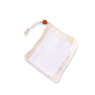 Cotton soap saver bag by Refillism for personal care, featuring a breathable design to hold soap bars securely.