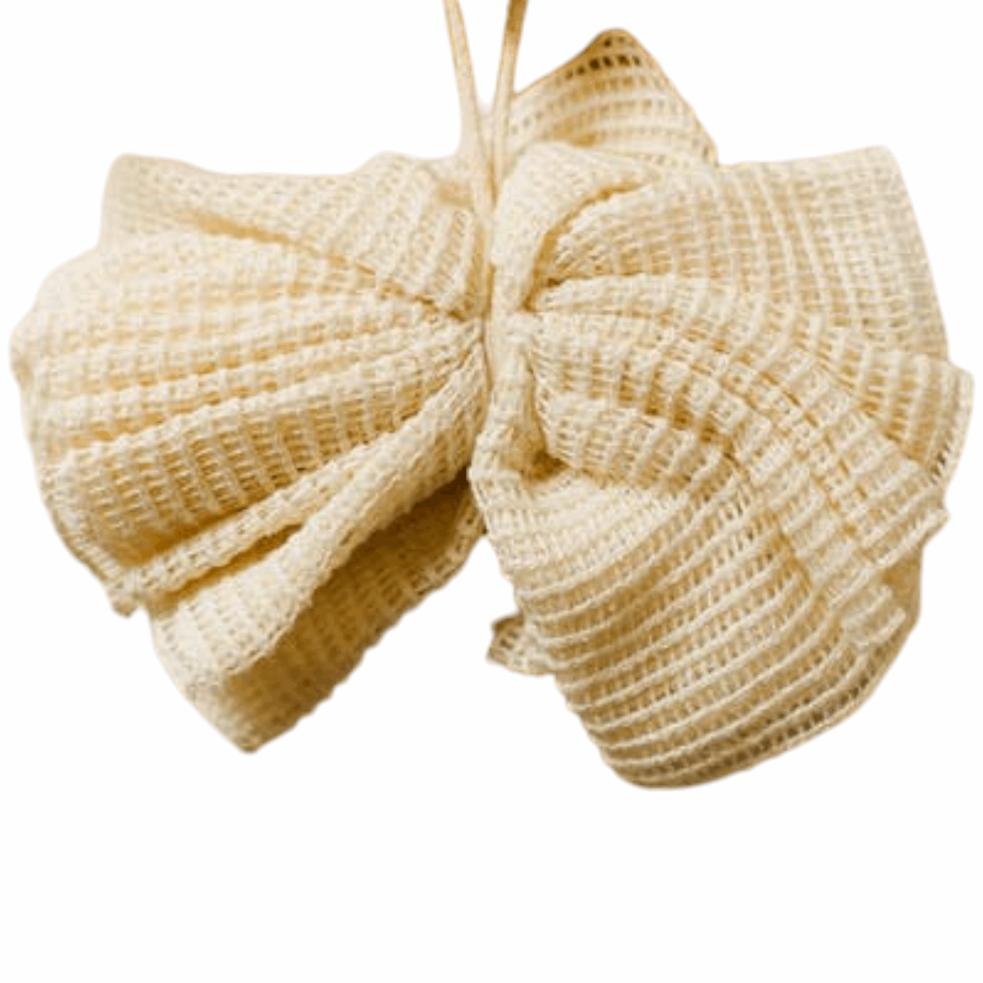 Refillism shower pouf made of ramie exfoliating sponge for gentle skin cleansing and exfoliation in personal care routines.