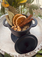 Sage & Stone Apothecary Abundance Simmer Pot Blend in a jar with dried herbs and spices, ready for aromatic simmering.