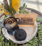 Happiness Simmer Pot Blend from Sage & Stone Apothecary, dried herbs and botanicals for aromatic simmer pot recipe.