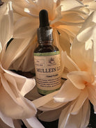 Herbs Mullein Tincture by Sage & Stone Apothecary in a glass dropper bottle, ready for herbal remedy use.