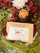 Sage & Stone Apothecary Winter Solstice simmer pot with fragrant herbs and spices in a cozy, decorative simmer pot for seasonal ambiance.
