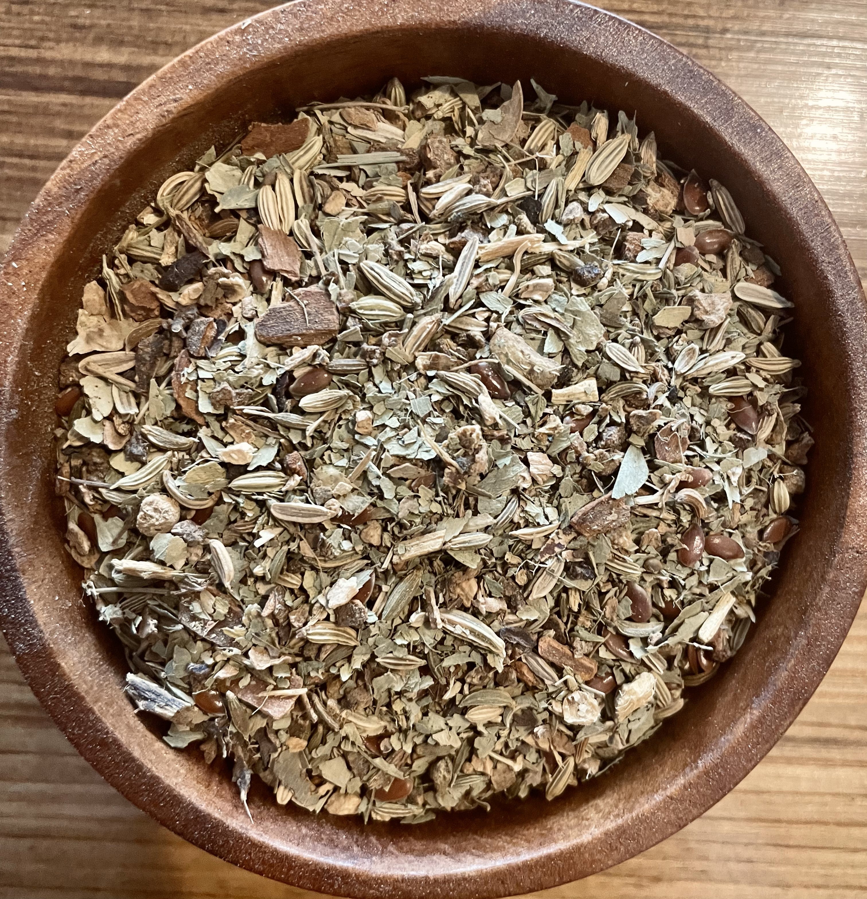 Herbal laxative tea blend by Sage & Stone Apothecary, featuring natural ingredients for gentle digestive support.