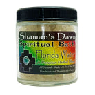 Silhouette of a bath with Florida Water spiritual bath salts by Shamans Dawn, featuring Dead Sea salts and aromatic herbs.